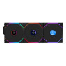 Lian Li UNI Fan TL - LCD Wireless 120 - Triple Pack (Reverse Blade) Black- 2.4 GHz Wireless Signal RGB & PC Case Fan - Infinity Mirror